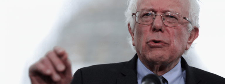 Analysis: Per-day print mentions of Bernie Sanders up 150% in February