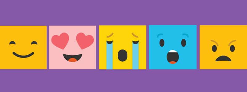 Happy face, love face, sad face, shocked face, angry face, facebook reactions