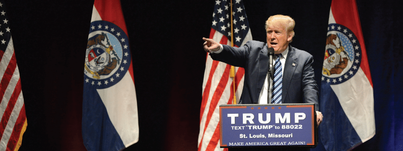 Donald Trump at a Missouri rally