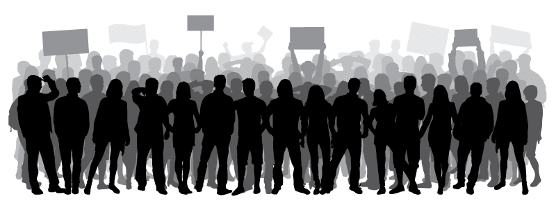 illustration of protesters
