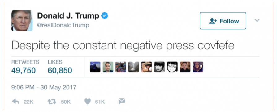 Trump's covfefe tweet