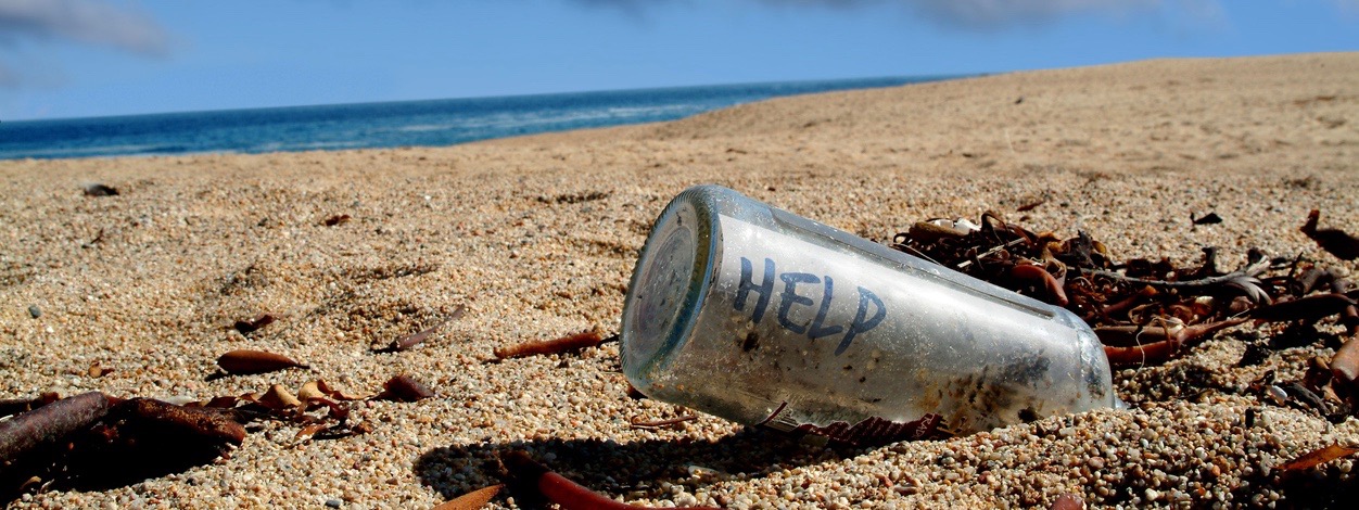 crisis message in a bottle