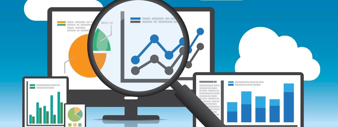 Website analytics and SEO data analysis concept.