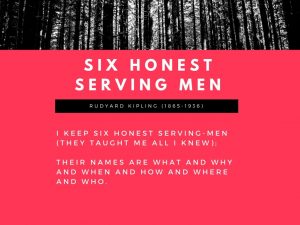 Rudyard Kipling's Six Honest Serving Men