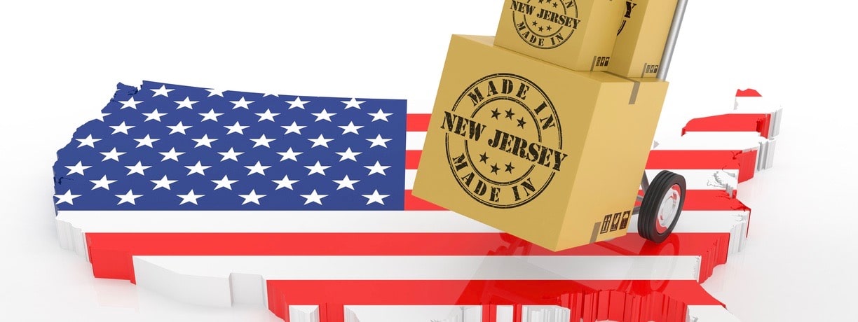 Made in New Jersey with USA Map.