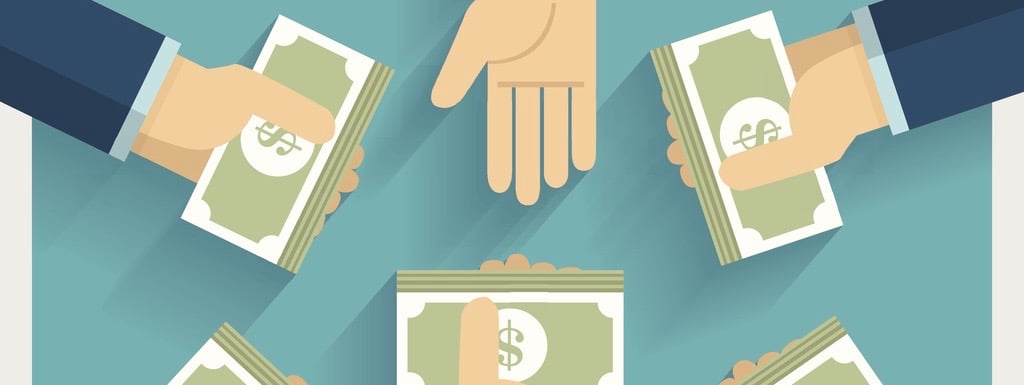 Hand vector exchange money idea and one way provide benefit