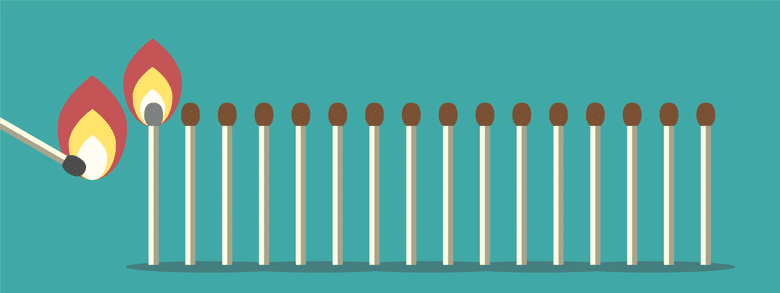 illustration-match-lighting-a-row-of-matches