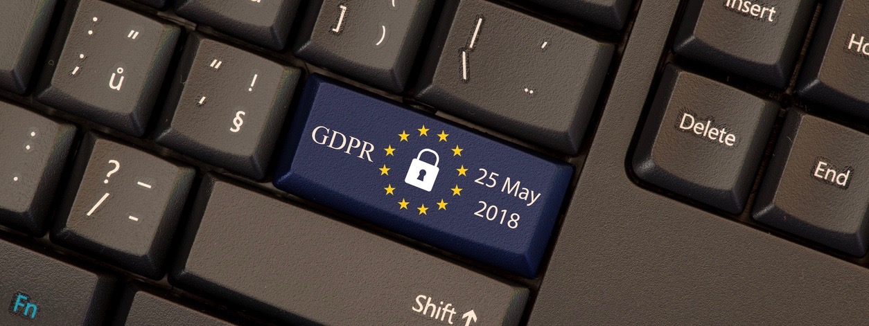 General Data Protection Regulation (GDPR) on keyboard button