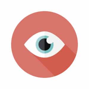 Illustration of Vision Eye Circle Flat Icon