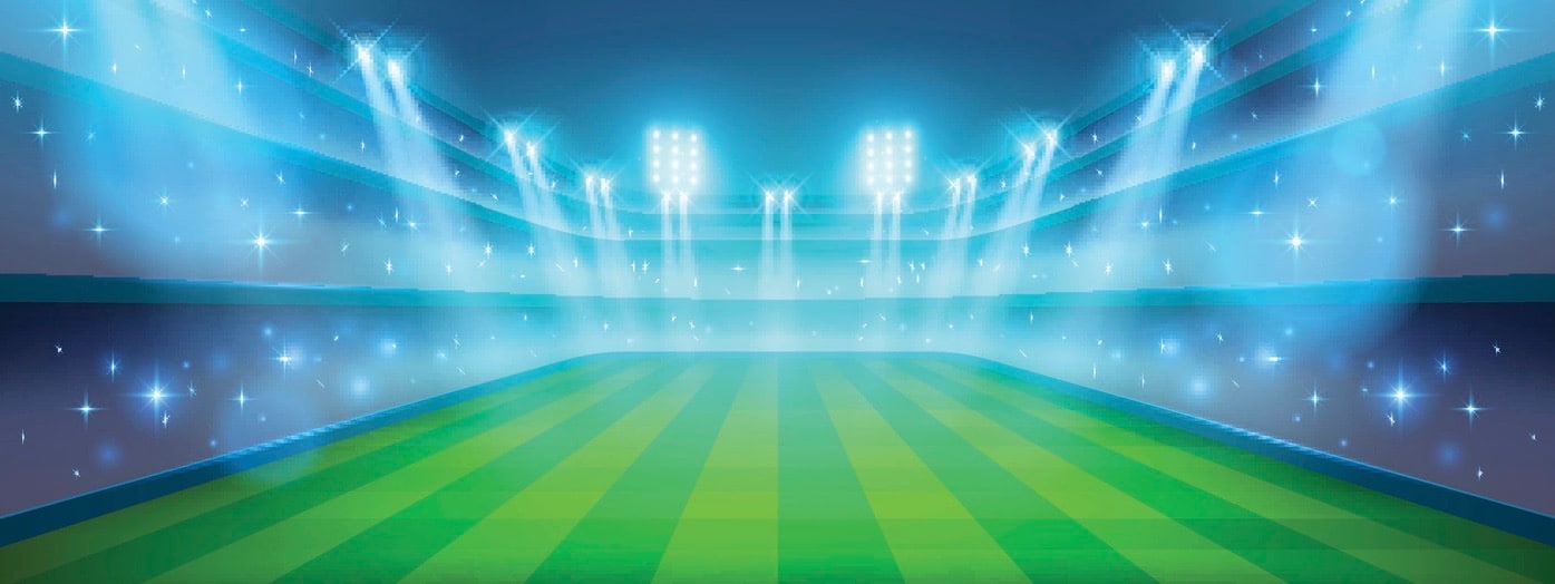 Night stadium illustration in vector