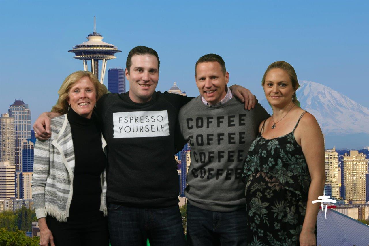 Leeza Hoyt with Aaron Blank, Seattle partner agency CEO, in addition to Chuck Norman, North Carolina partner agency CEO, and his wife at the recent PRSA meeting in Seattle.