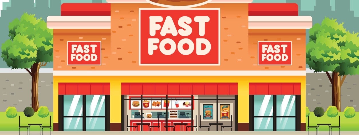 A vector illustration of Fast Food Restaurant