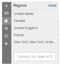 filter by regions