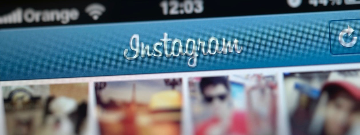 Instagram start screen