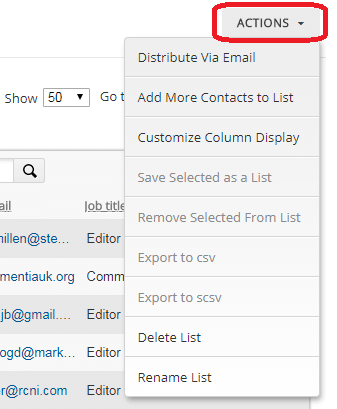 edit contact lists
