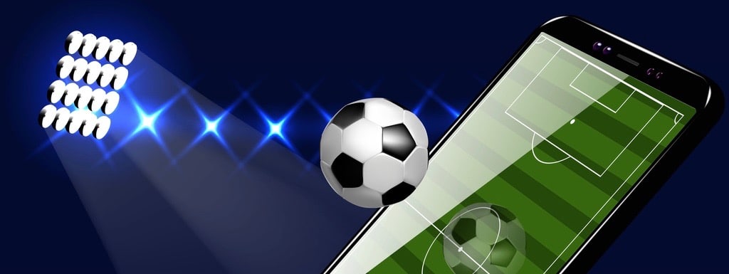 Mobile football soccer. Mobile sport play match.