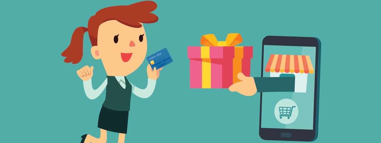 businesswoman use credit card to shoping online