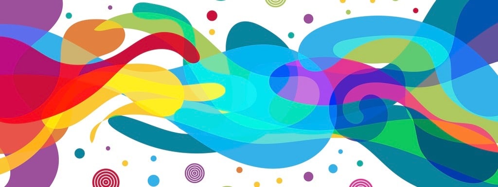 Abstract colorful color splash on white background with copy space. Vector illustration