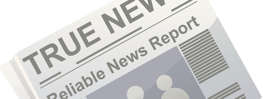 Vector illustration of a newspaper with reliable news articles or so it says.