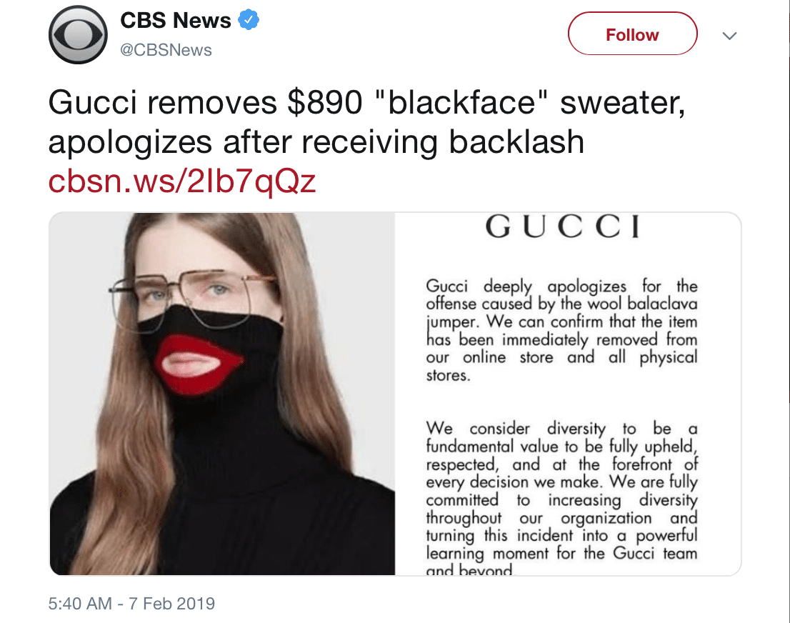 Gucci’s sweater crisis perpetuates fashion PR embarrassments  