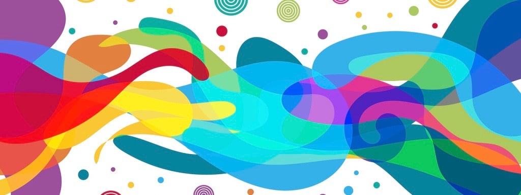 Abstract colorful color splash on white background with copy space. Vector illustration