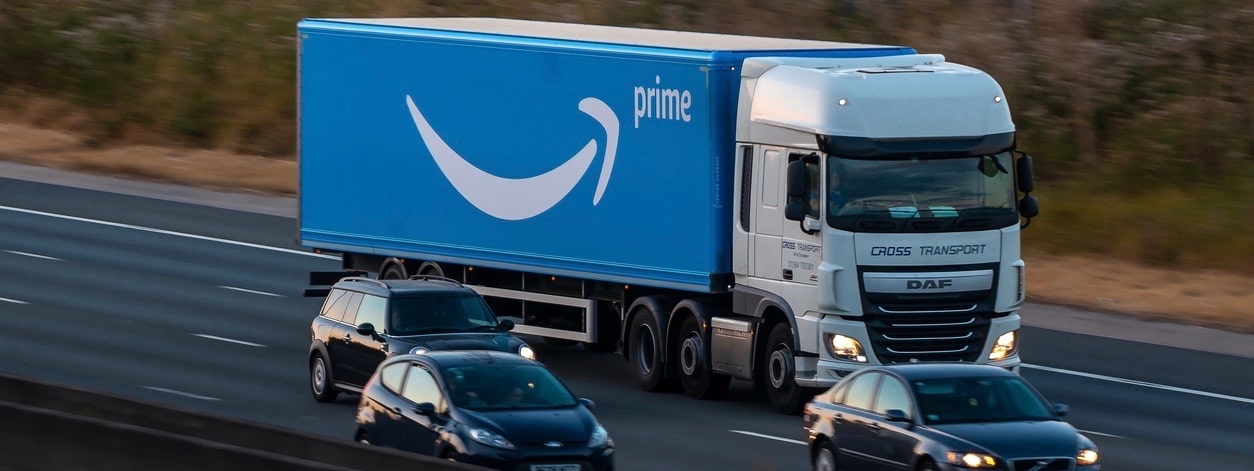 Amazon Prime Lorry in motion