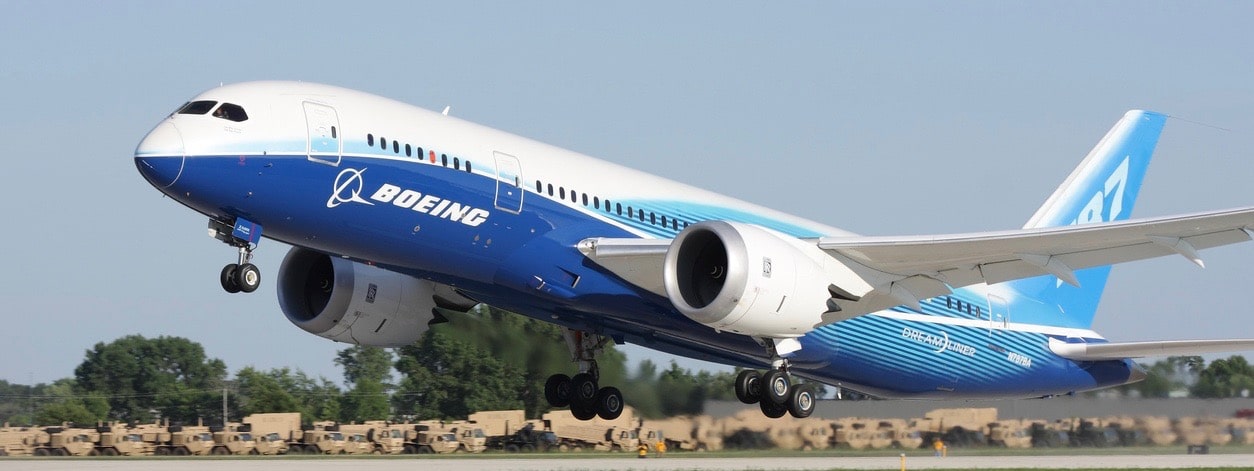 Boeing 787 Dreamliner during take-off