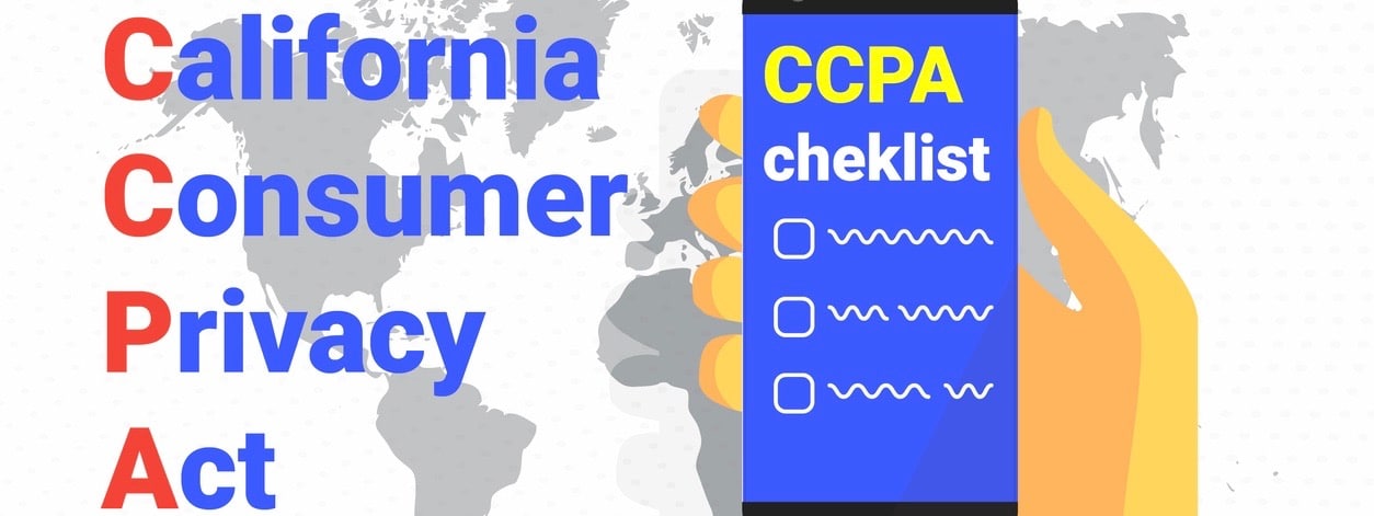 CCPA - California Consumer Privacy Act. vector background. USA data security. Consumer protection for residents of California, United States. (CCPA - California Consumer Privacy Act. vector background. USA data security. Consumer protection for residents
