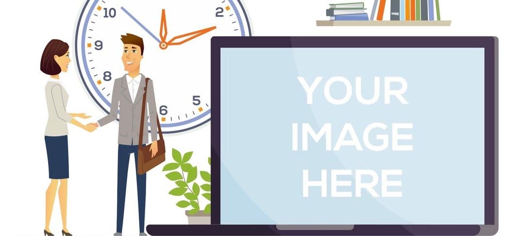 A laptop with place for your image on the screen