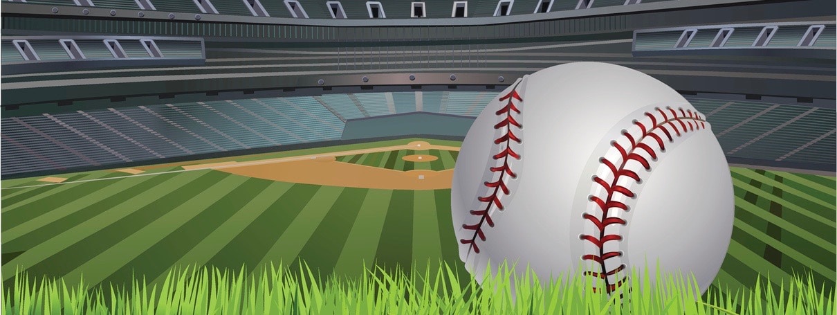 Baseball ball diamond with green grass