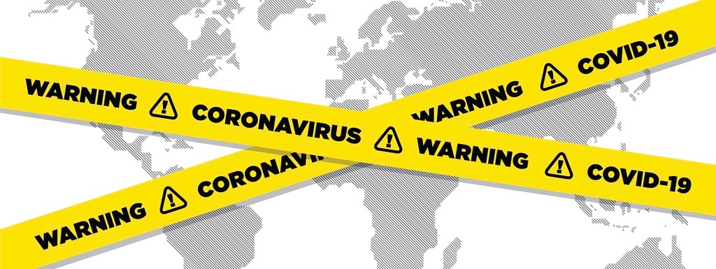 Illustration of coronavirus from China around the world stock illustrationSpread of coronavirus from china vector template