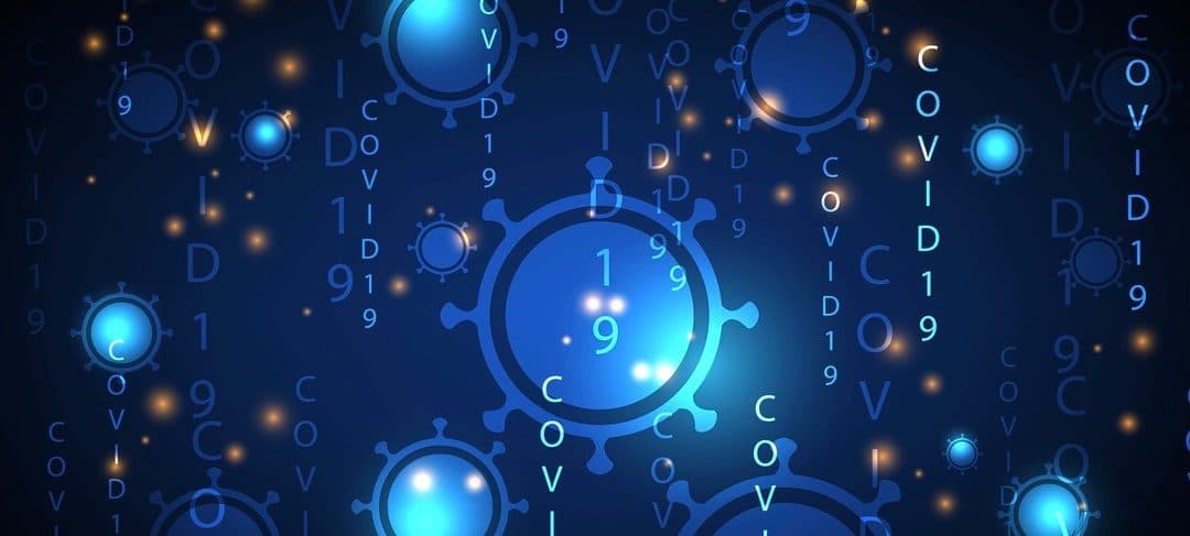 Overall condition corona virus , futuristic digital innovation background