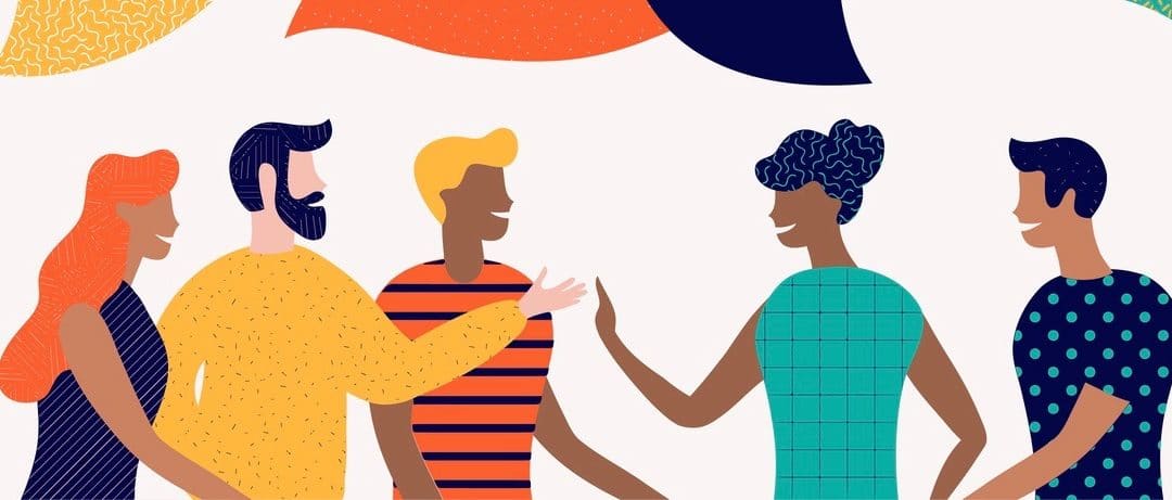 Flat style vector illustration, discuss social network, news, chat, dialogue speech bubbles