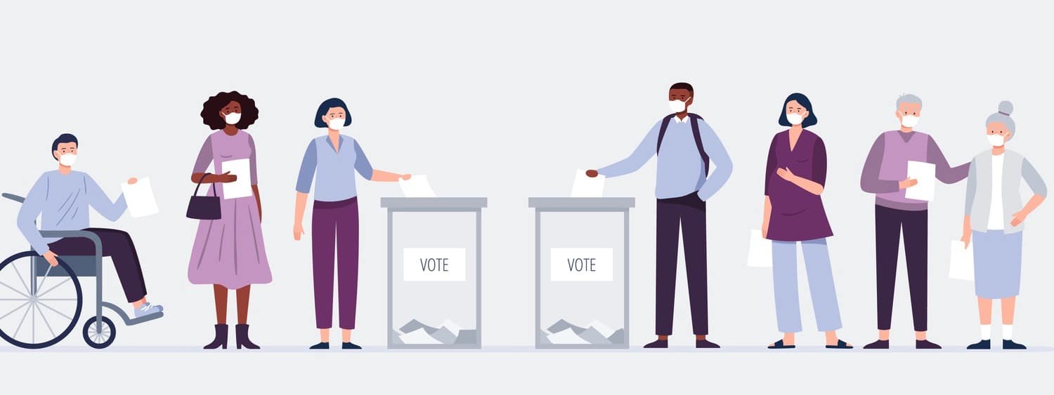 Voting and election concept. Vector flat illustration.