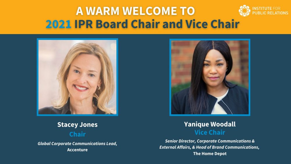IPR announces 2021 leadership slate, Accenture’s Stacey Jones in new Chair