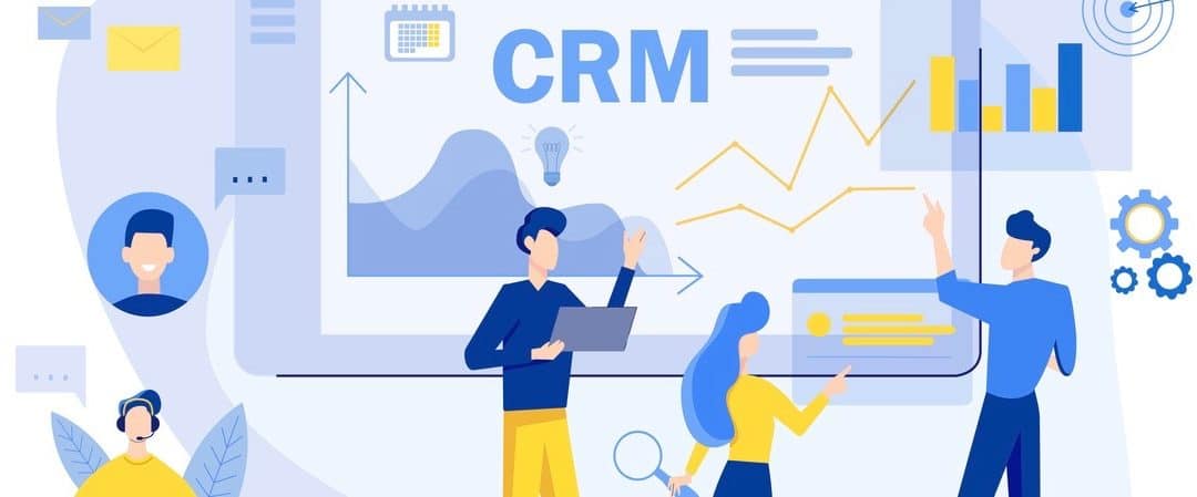 Customer relationship management concept background. CRM vector illustration. Company Strategy Planning.