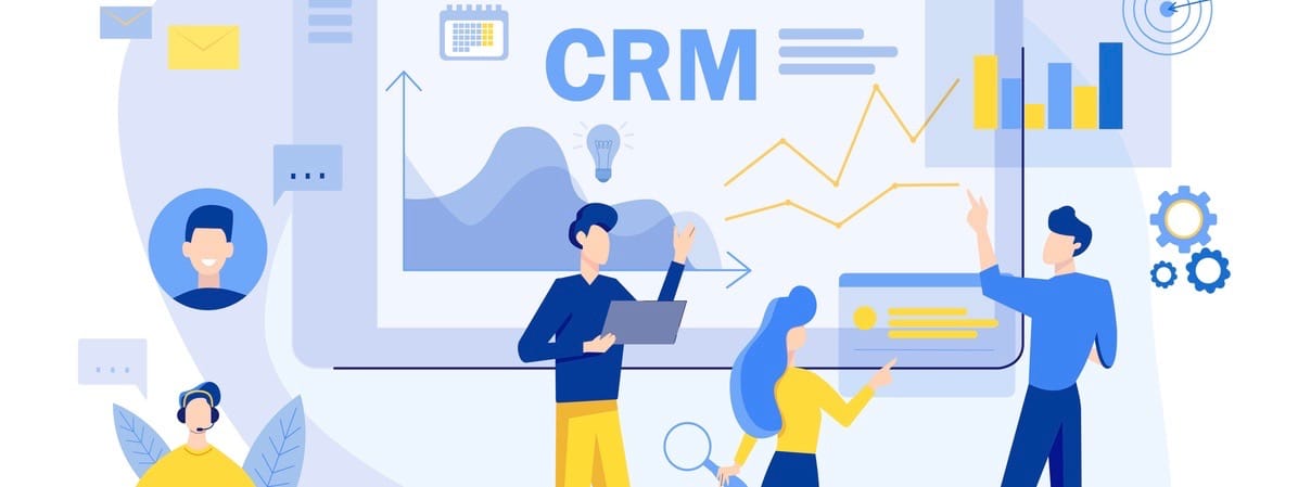 Customer relationship management concept background. CRM vector illustration. Company Strategy Planning.