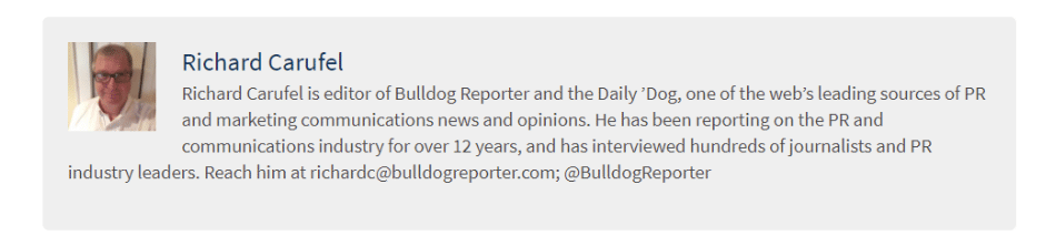 Richard Carufel Bulldog Reporter