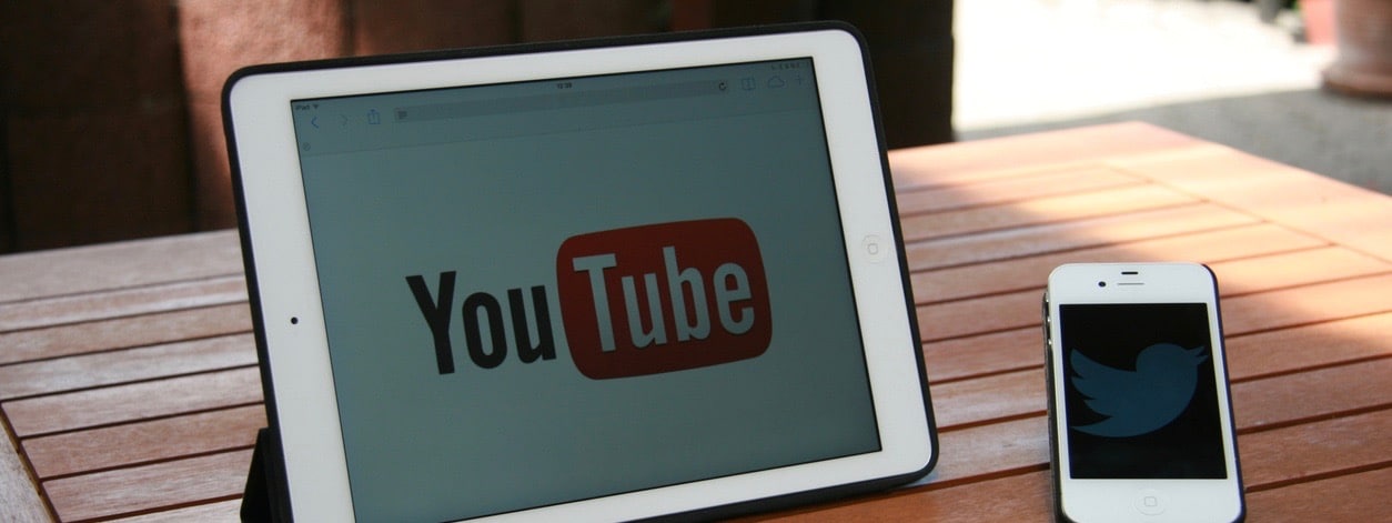 Tablet showing YouTube, an online video portal owned by Google Inc.