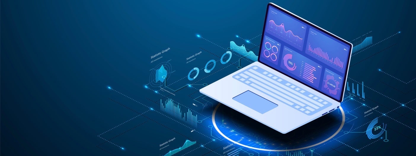 Modern flat design isometric concept of Data Analysis for website and mobile website.