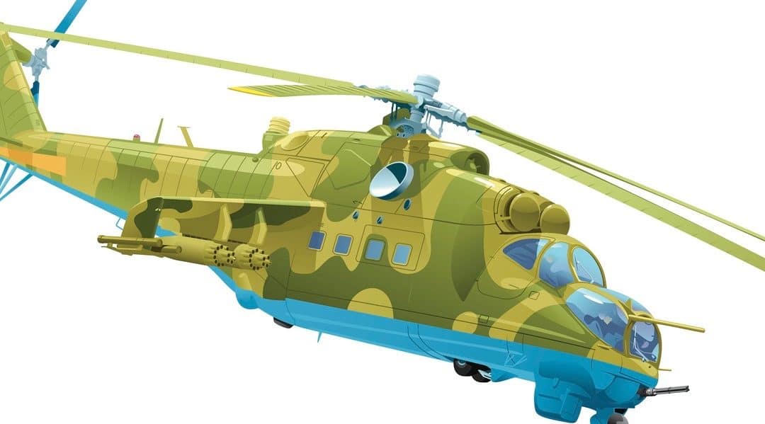 Russian Helicopter gunships.