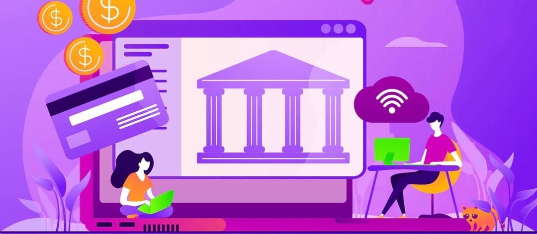 Open banking platform concept vector illustration