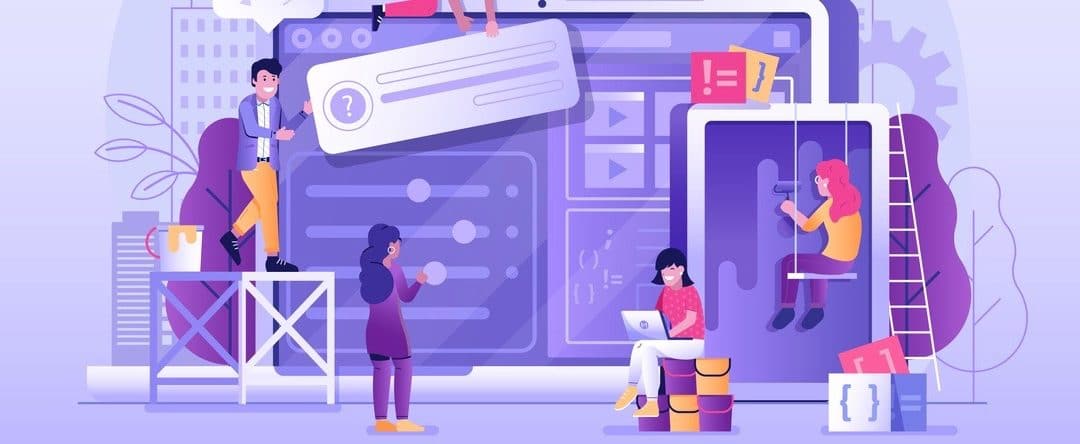 developers team building or upgrading site
