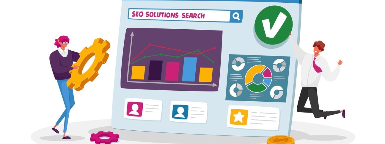 Seo, Search Engine Optimization, Business Data Analysis Concept.