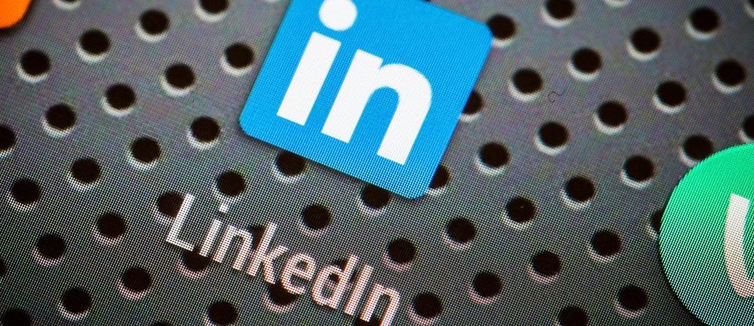 LinkedIn icon on smartphone