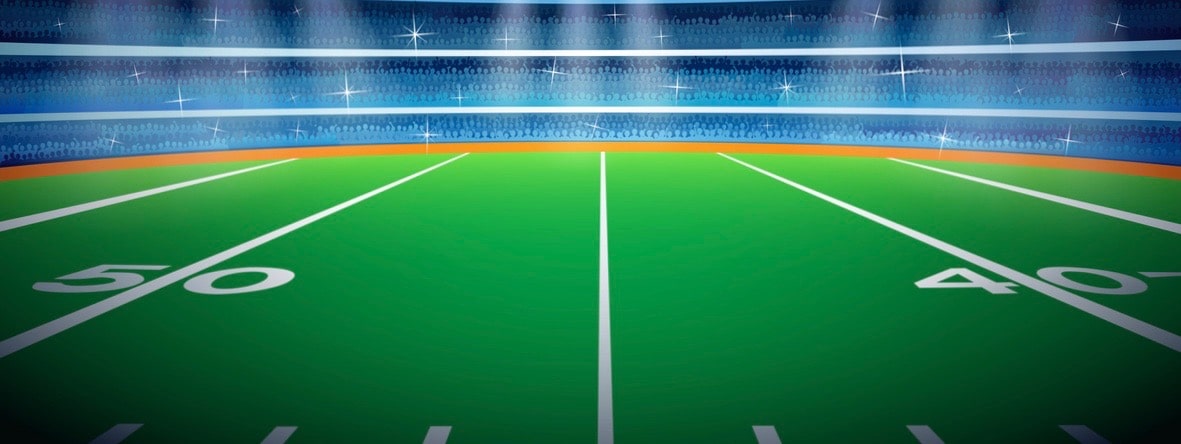 Illustration vector of American football field with lights.