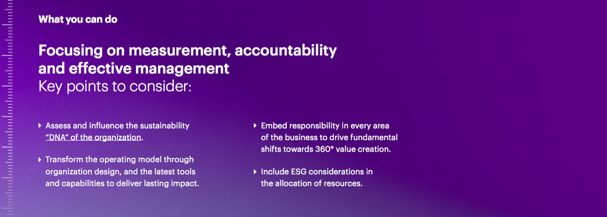 New opportunities to manage, measure and report the impact and value of ESG priorities