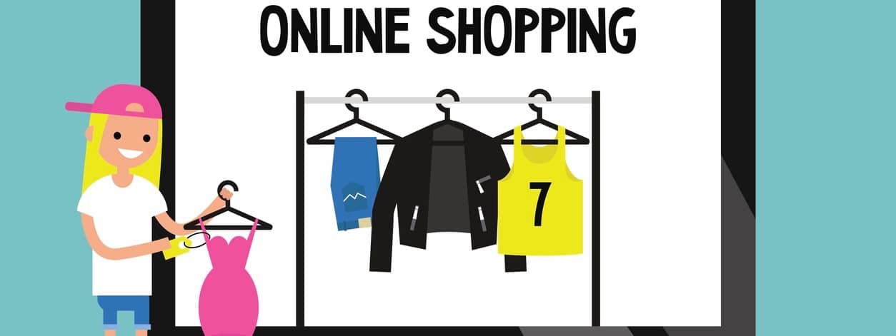 teen shopping for clothes online