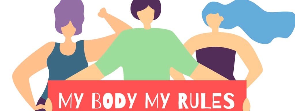 My Body My Rules Quote Lettering Woman