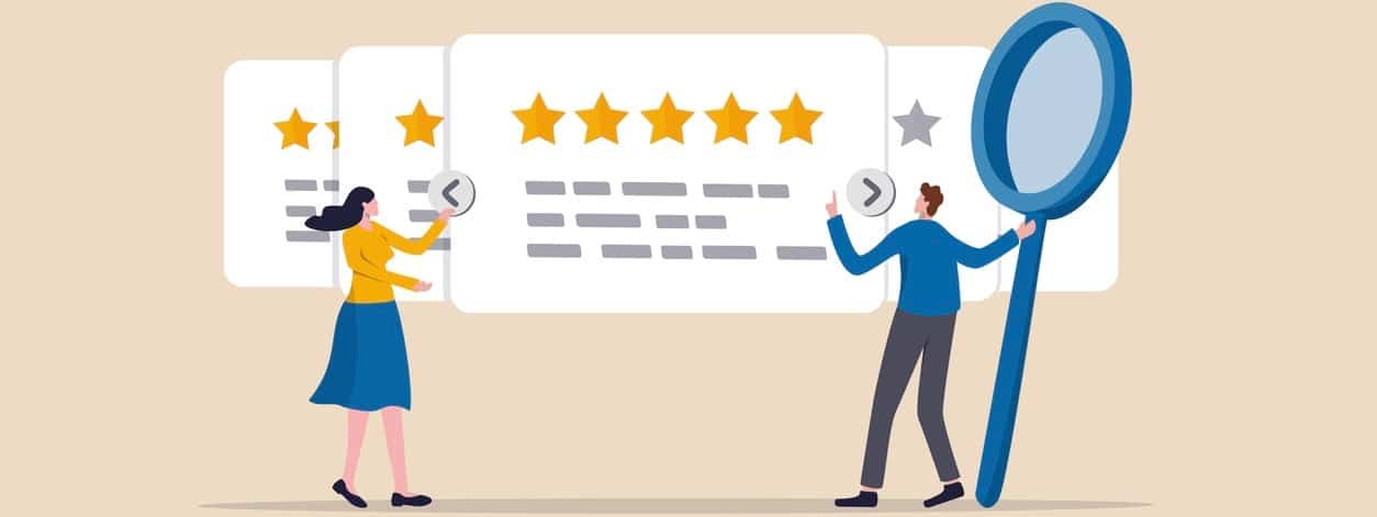 Reputation management team monitor online feedback rating to improve brand positive rank and gain customer trust